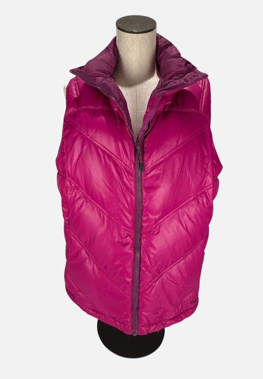CABELAs Puffer Vest 650 Fill LG Goose Down Women’s EUC Hiking Outdoors Gorpcore
